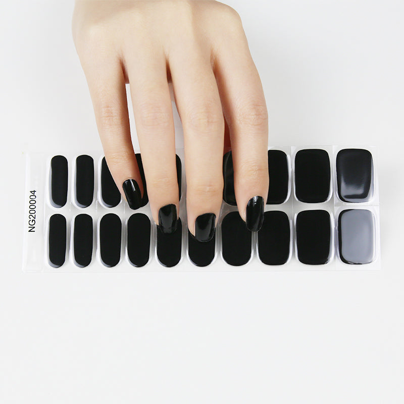 Midnight Onyx Semi Cured Gel Nail Strips