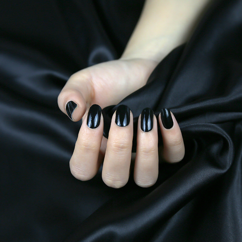 Midnight Onyx Semi Cured Gel Nail Strips