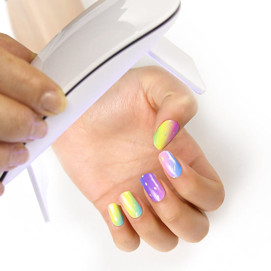 Rainbow Delight Semi Cured Gel Nail Strips