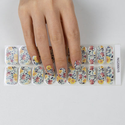 Floral Fantasy Semi Cured Gel Nail Strips