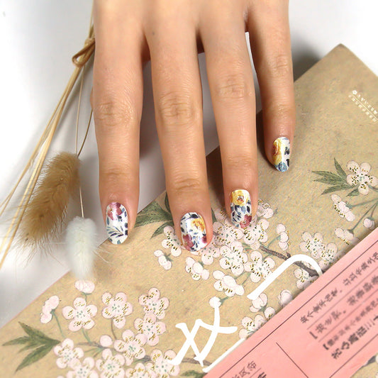 Floral Fantasy Semi Cured Gel Nail Strips