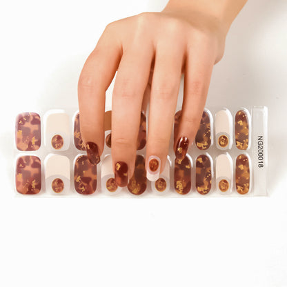 Golden Amber Semi Cured Gel Nail Strips