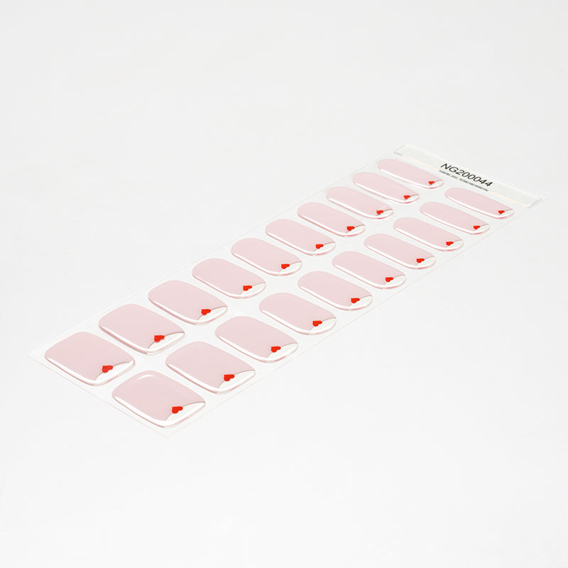 Heartfelt Pink Semi Cured Gel Nail Strips