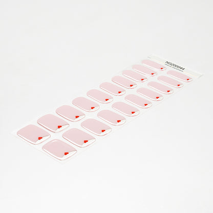 Heartfelt Pink Semi Cured Gel Nail Strips