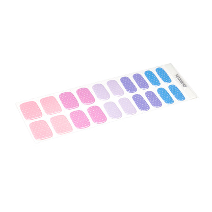 Pastel Polka Dot Semi Cured Gel Nail Strips