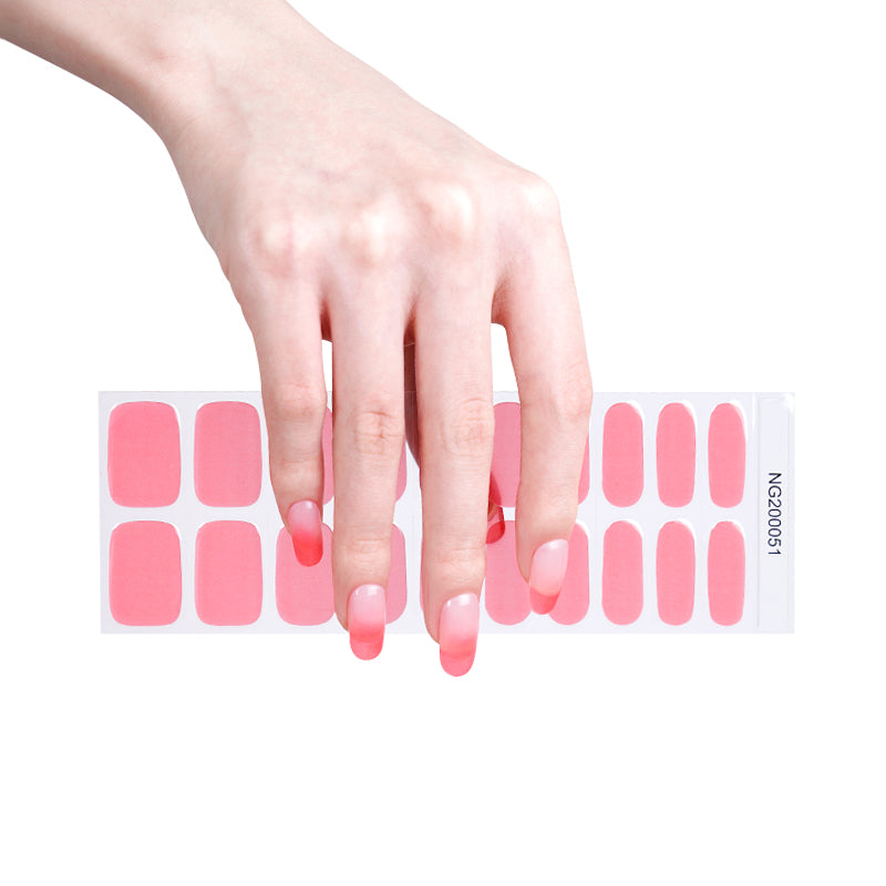 Rosy Hues Semi Cured Gel Nail Strips