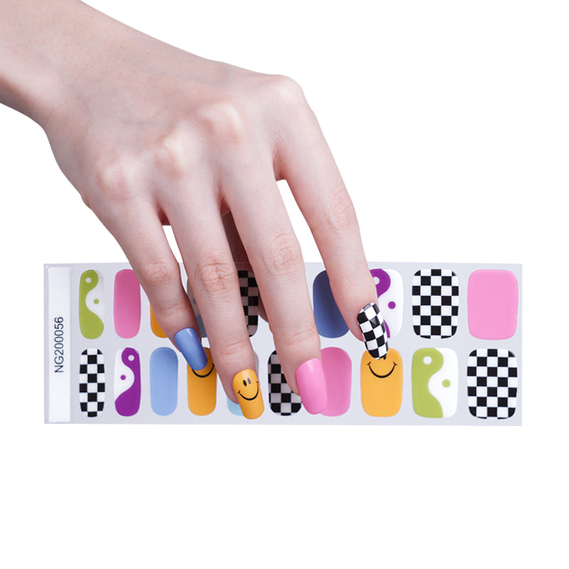 Playful Patterns Semi Cured Gel Nail Strips