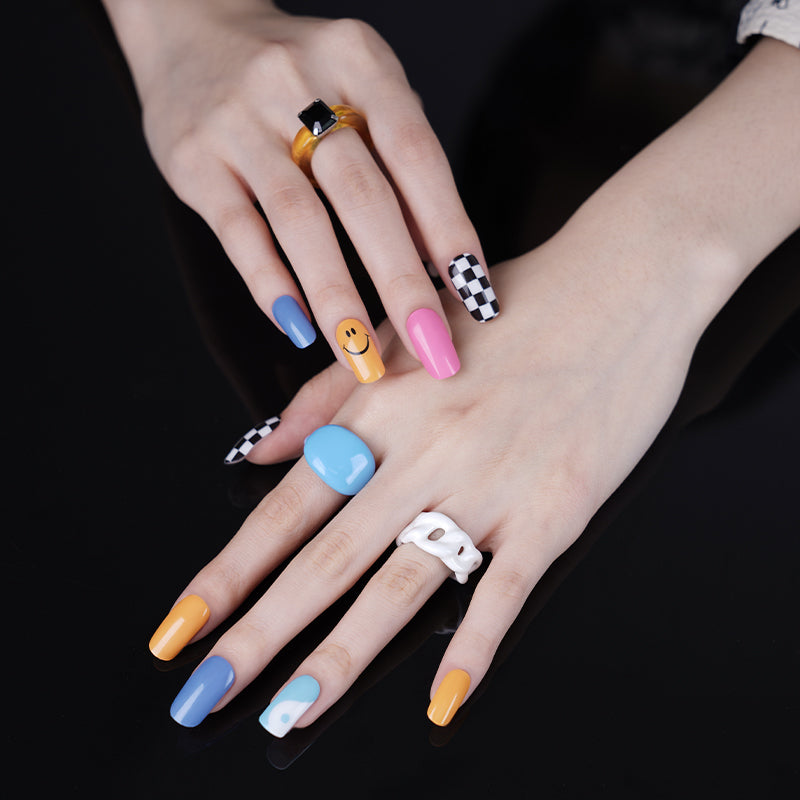 Playful Patterns Semi Cured Gel Nail Strips