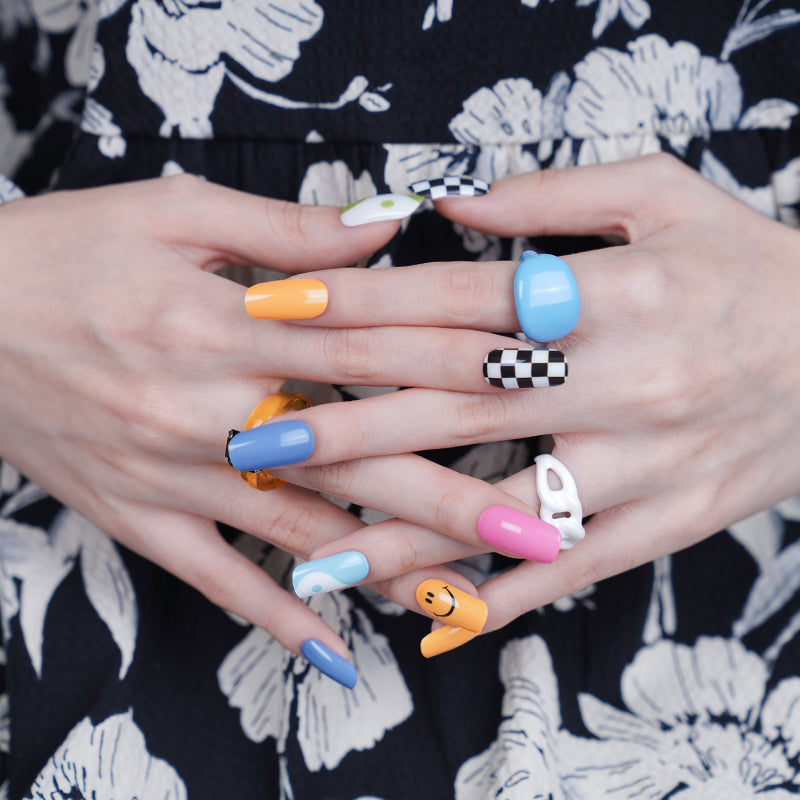 Playful Patterns Semi Cured Gel Nail Strips