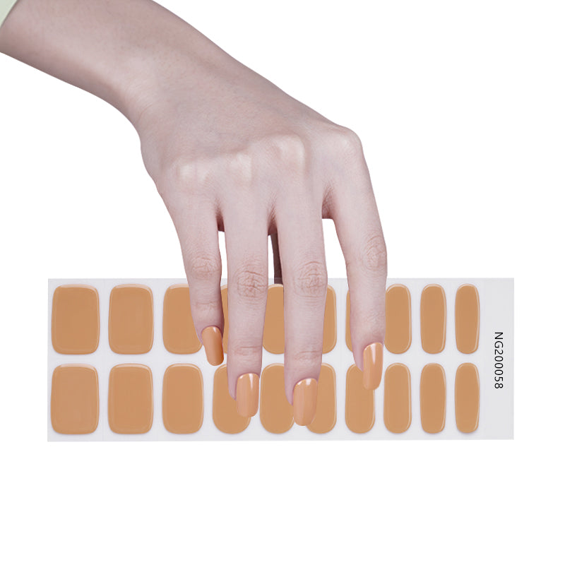 Caramel Dream Semi Cured Gel Nail Strips