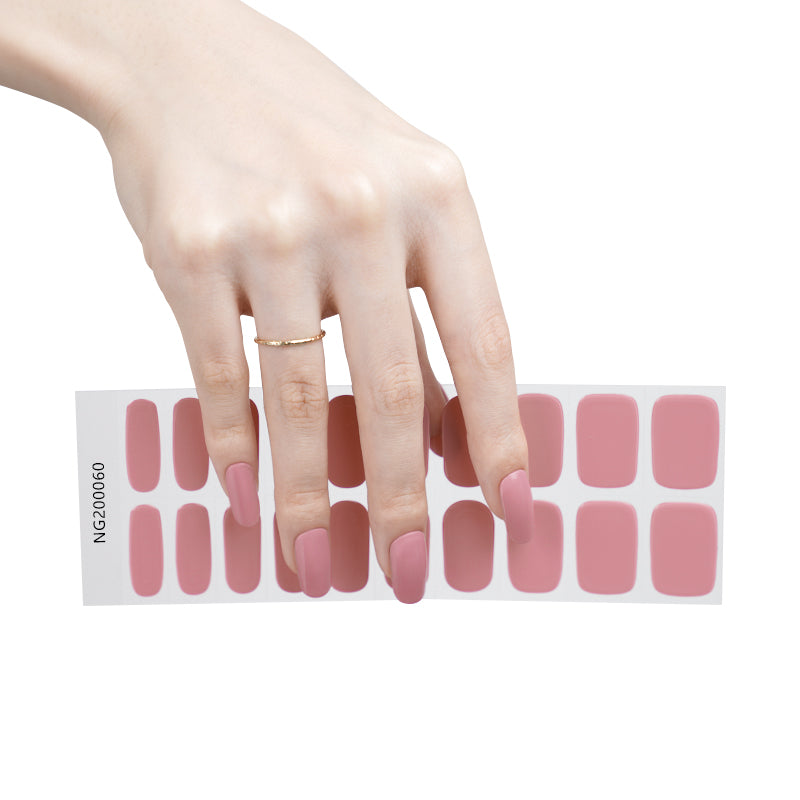 Rose Matte Semi Cured Gel Nail Strips