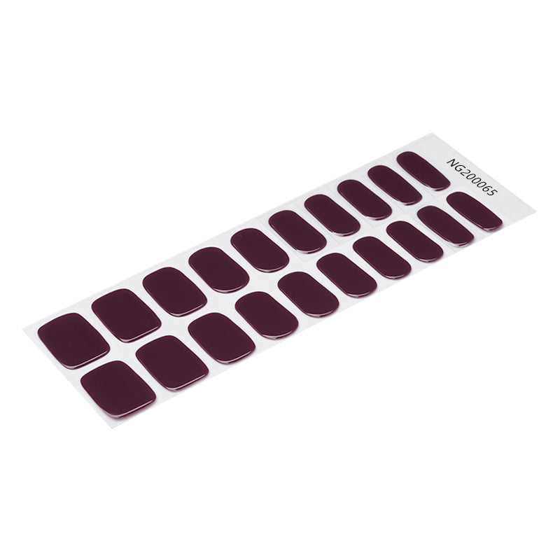 Deep Plum Delight Semi Cured Gel Nail Strips