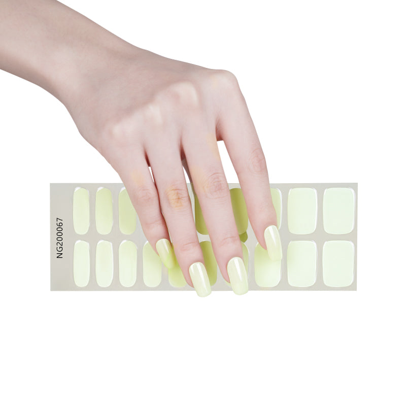 Luminous Lime Semi Cured Gel Nail Strips