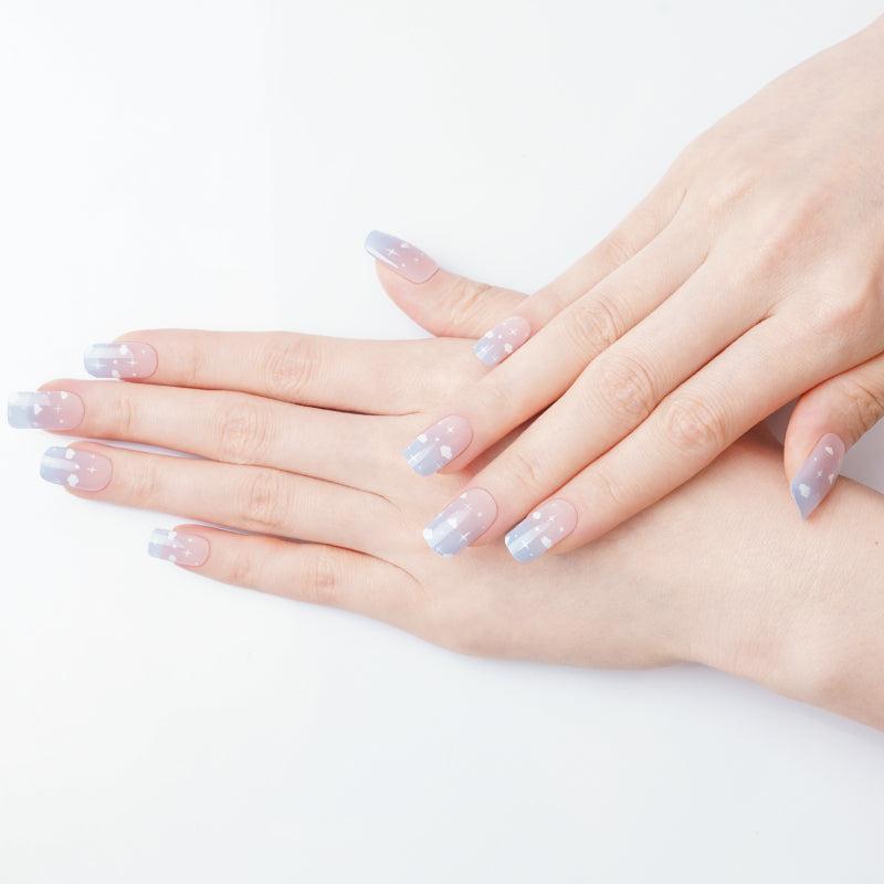 Cloudy Sky Semi Cured Gel Nail Strips