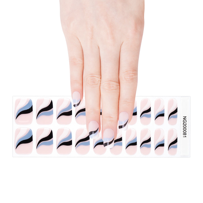 Breeze Swirls Semi Cured Gel Nail Strips