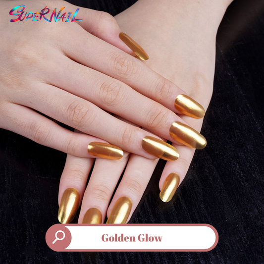 Golden Glow Semi Cured Gel Nail Strips