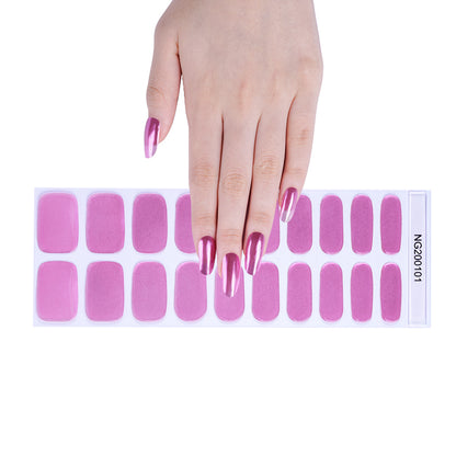 Shiny Amethyst Semi Cured Gel Nail Strips