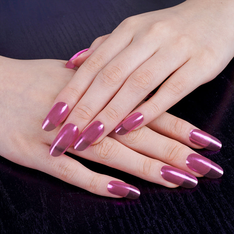 Shiny Amethyst Semi Cured Gel Nail Strips