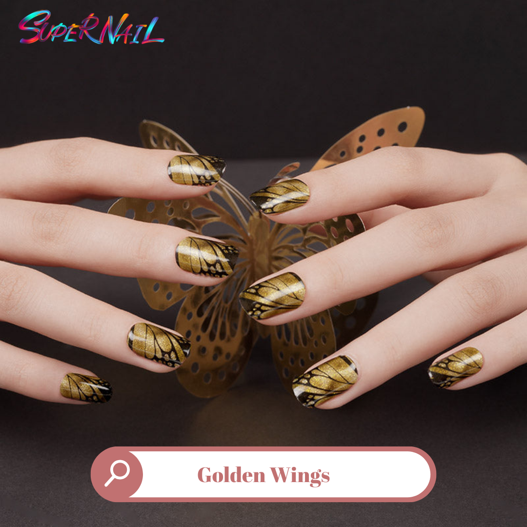 Golden Wings Semi Cured Gel Nail Strips