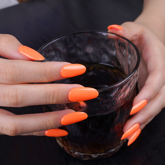 Tangerine Pop Semi Cured Gel Nail Strips