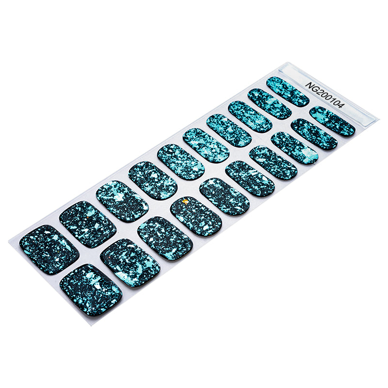 Midnight Sparkle Semi Cured Gel Nail Strips