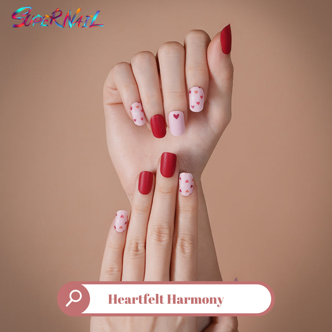 Heartfelt Harmony Semi Cured Gel Nail Strips