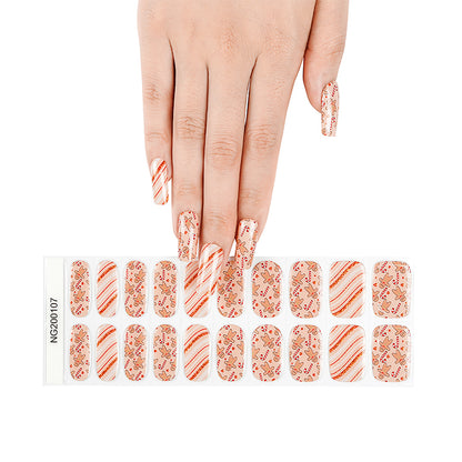 Gingerbread Delight Semi Cured Gel Nail Strips