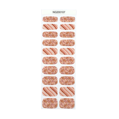 Gingerbread Delight Semi Cured Gel Nail Strips