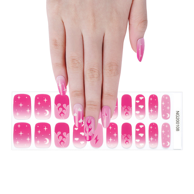 Pink Passion Semi Cured Gel Nail Strips