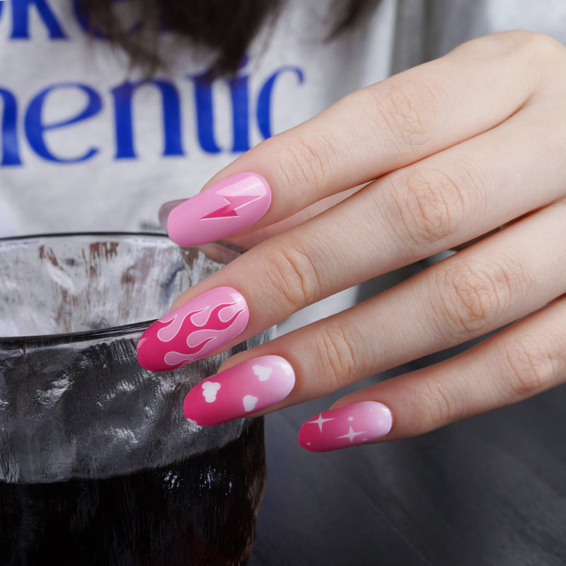 Pink Passion Semi Cured Gel Nail Strips