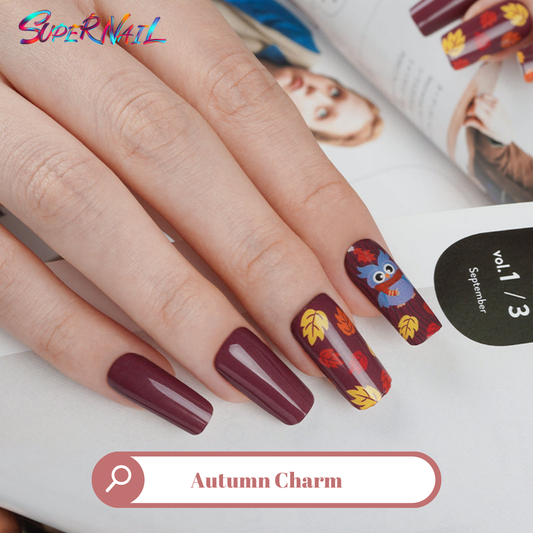 Autumn Charm Semi Cured Gel Nail Strips