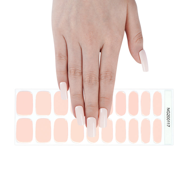 Ivory Satin Semi Cured Gel Nail Strips