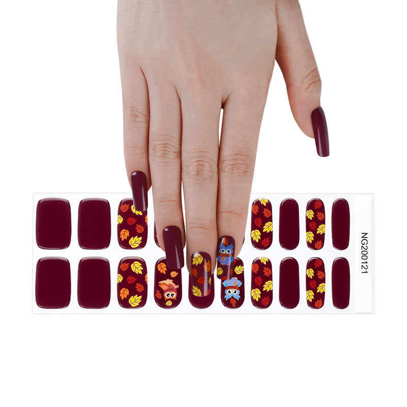 Autumn Charm Semi Cured Gel Nail Strips