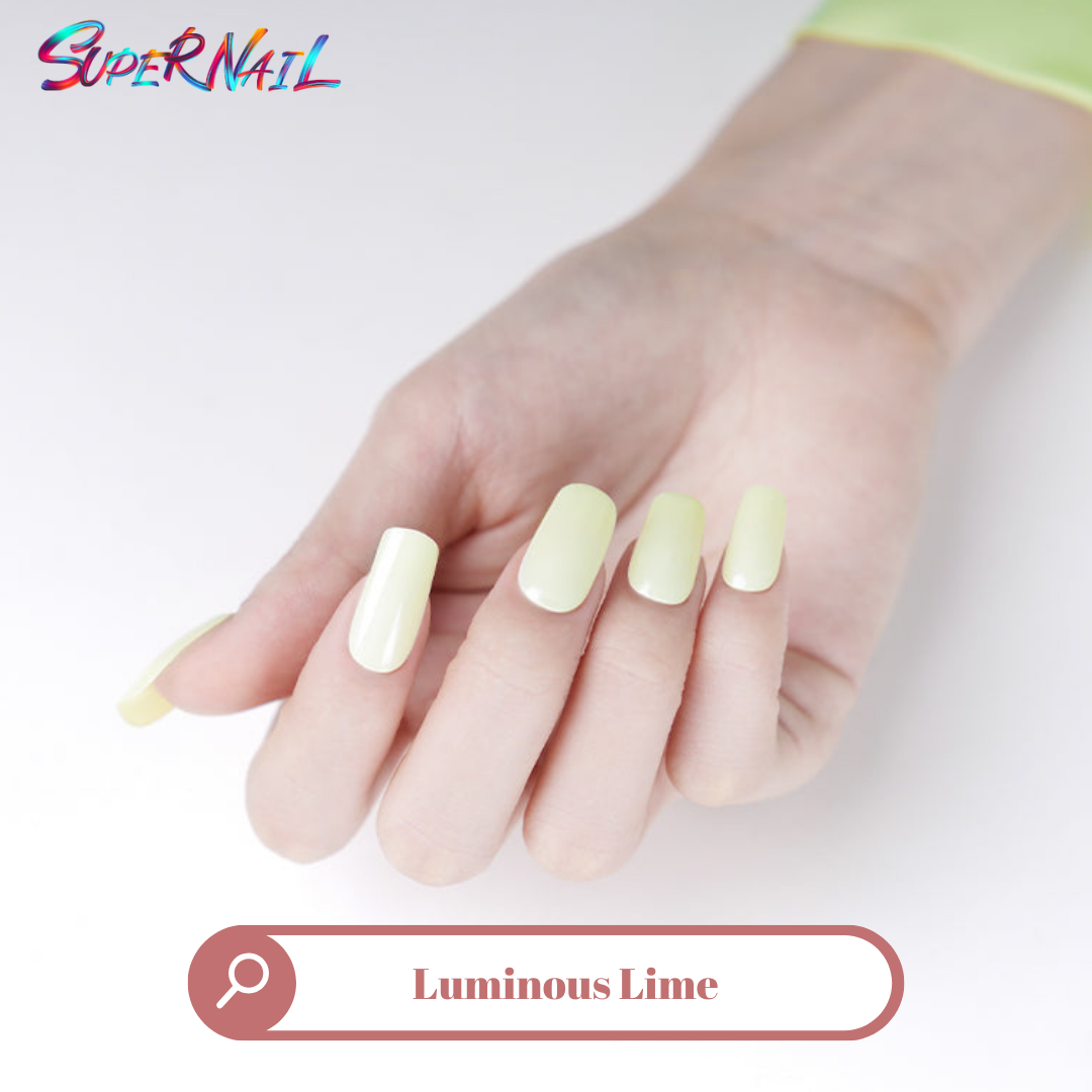 Luminous Lime Semi Cured Gel Nail Strips