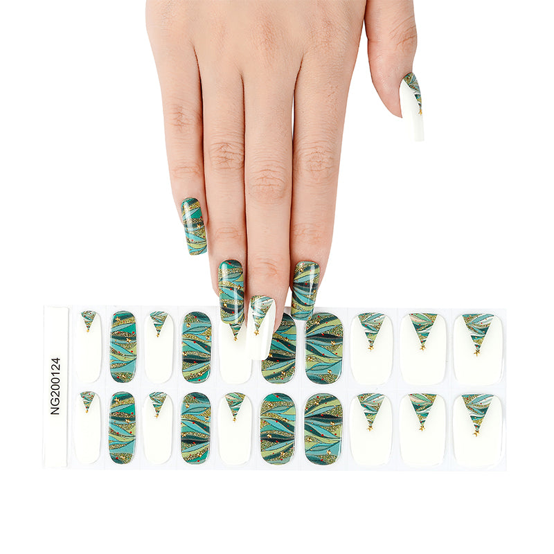 Emerald Fantasy Semi Cured Gel Nail Strips