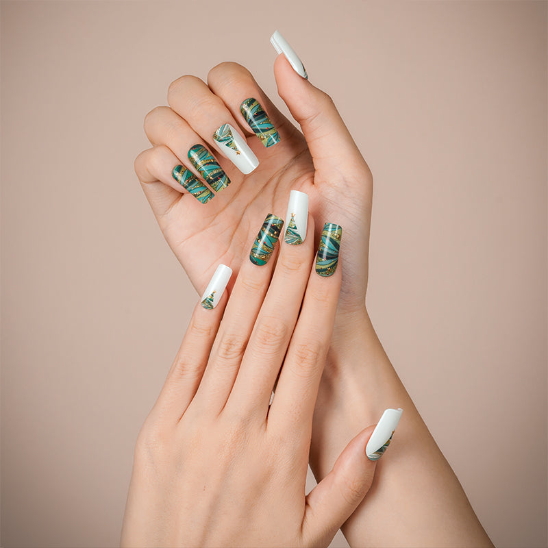 Emerald Fantasy Semi Cured Gel Nail Strips