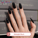 Midnight Black Elegance Semi Cured Gel Nail Strips