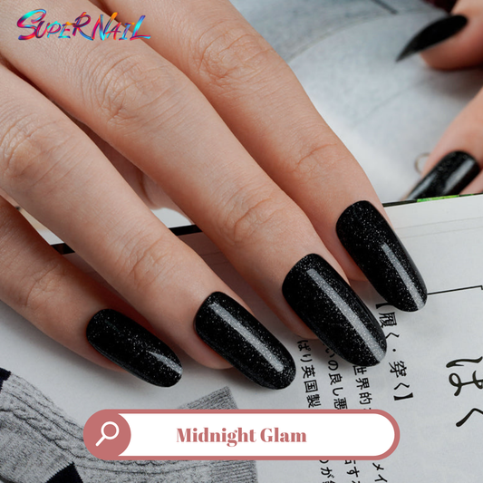 Midnight Glam Semi Cured Gel Nail Strips