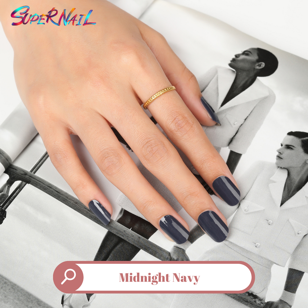 Midnight Navy Semi Cured Gel Nail Strips