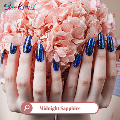 Midnight Sapphire Semi Cured Gel Nail Strips