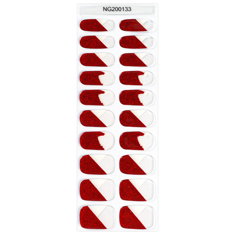 Crimson Delight Semi Cured Gel Nail Strips