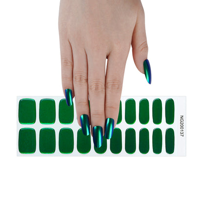 Emerald Envy Semi Cured Gel Nail Strips