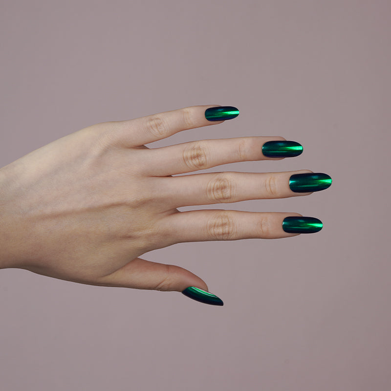 Emerald Envy Semi Cured Gel Nail Strips