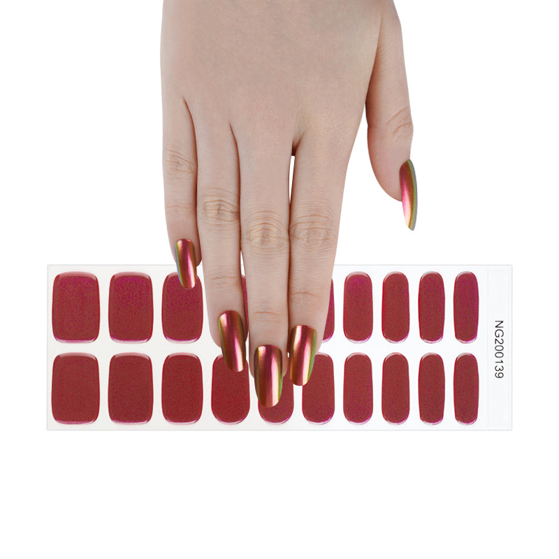 Ruby Radiance Semi Cured Gel Nail Strips