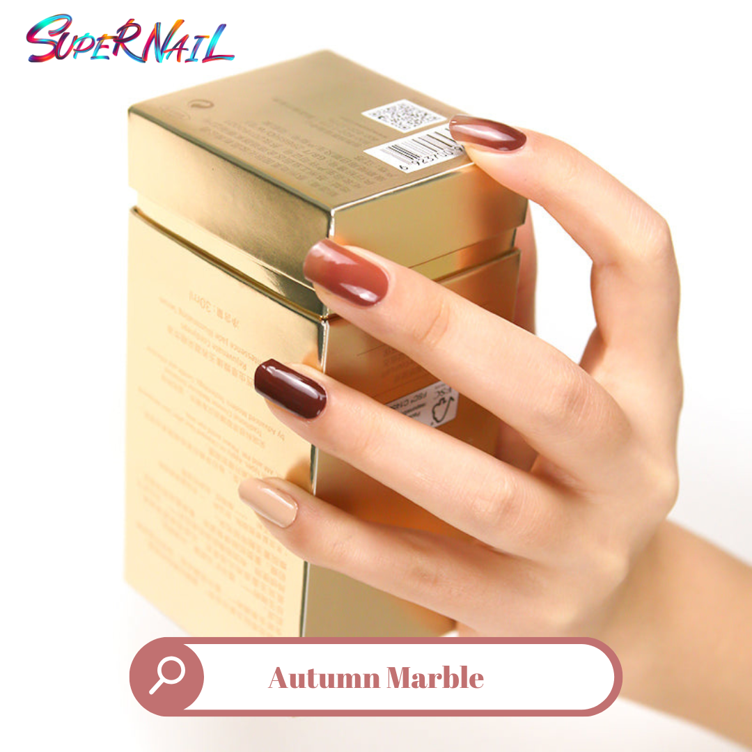 Autumn Marble Semi Cured Gel Nail Strips