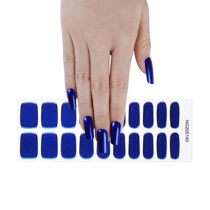 Sapphire Shimmer Semi Cured Gel Nail Strips