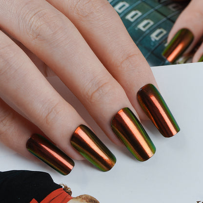 Copper Gleam Semi Cured Gel Nail Strips