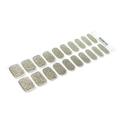 Sparkling Silver Semi Cured Gel Nail Strips