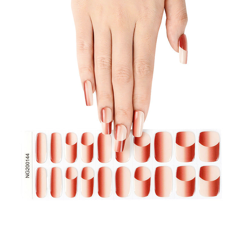 Terracotta Swirl Semi Cured Gel Nail Strips