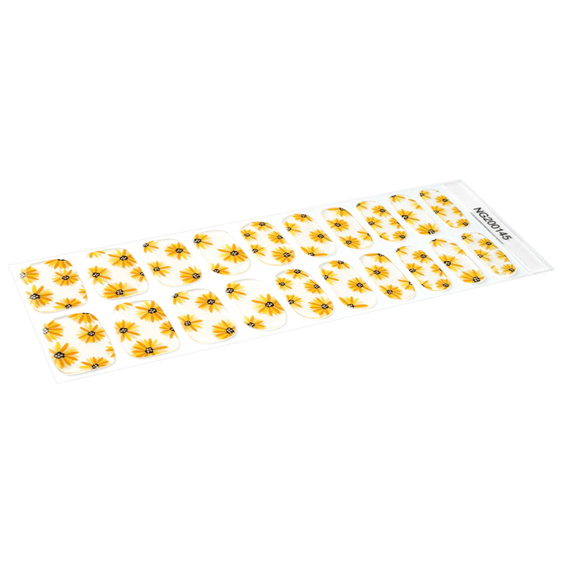 Sunny Daisies Semi Cured Gel Nail Strips